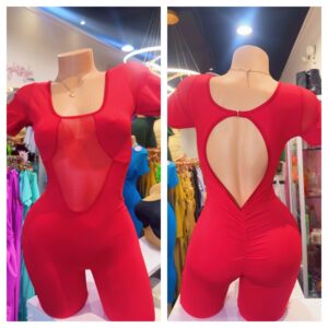 Enterizo Bota Ancha Rojo