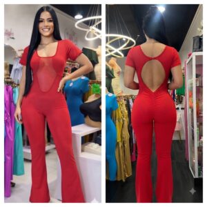 Enterizo Bota Ancha Rojo